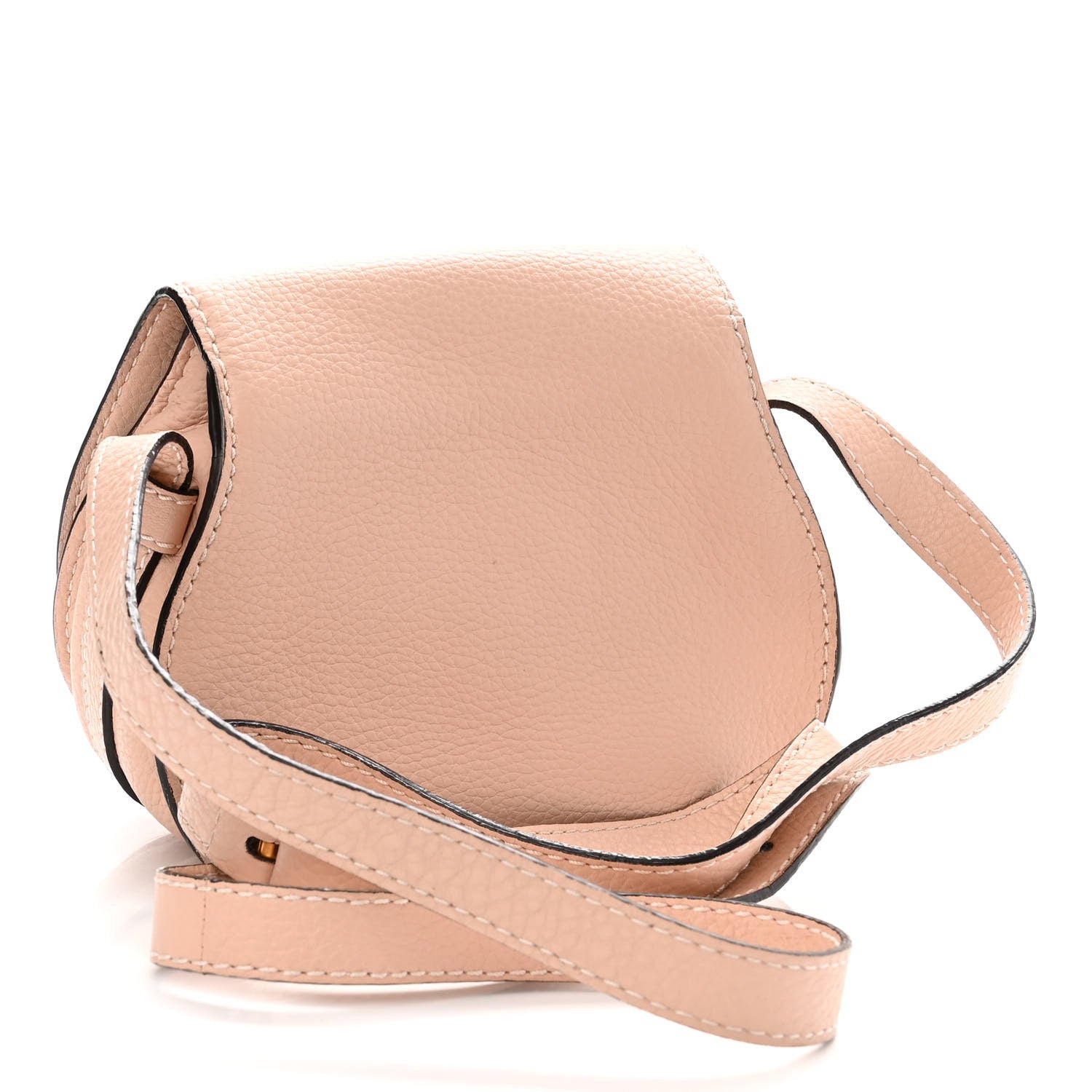 Chloe Grained Calfskin Small Marcie Saddle Bag Anemone Pink 5 of 22