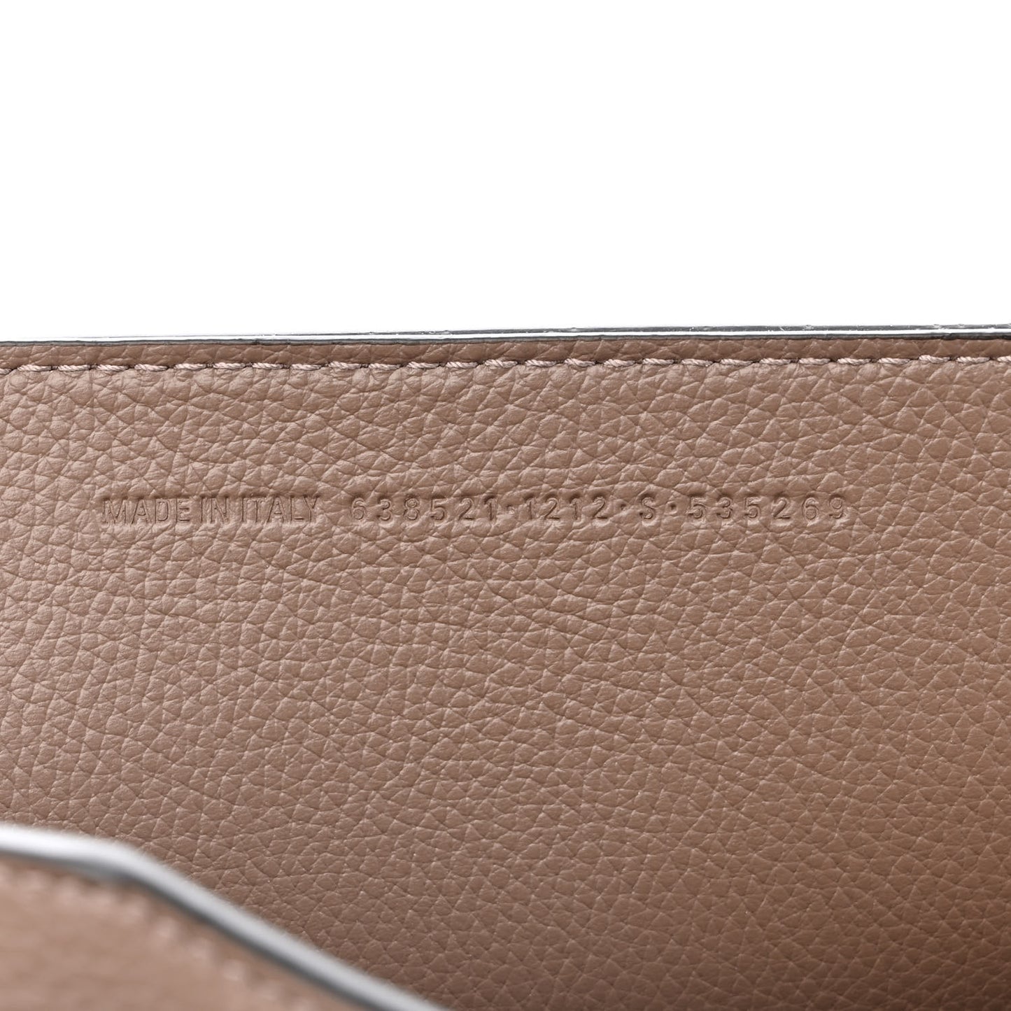 Grained Calfskin Neo Classic Silver Hardware S City Mink Grey