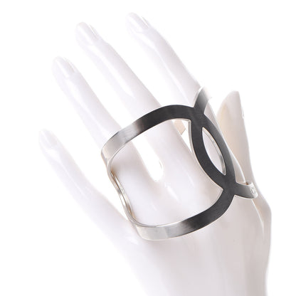 Chanel Metal CC Cuff Silver 2 of 6