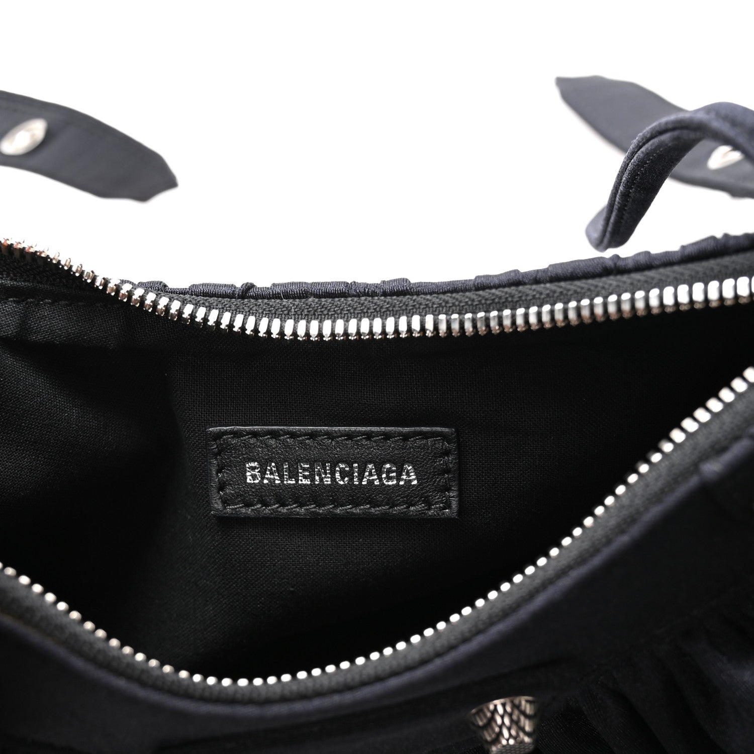 Balenciaga Ruffled Jersey Le Cagole Shoulder Bag XS Black 7 of 11