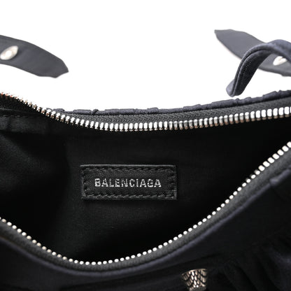 Balenciaga Ruffled Jersey Le Cagole Shoulder Bag XS Black 7 of 11
