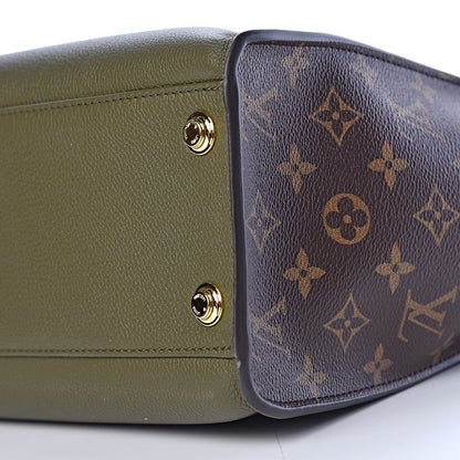 Louis Vuitton Calfskin Monogram On My Side MM Laurier Green Toffee Latte Beige 11 of 11