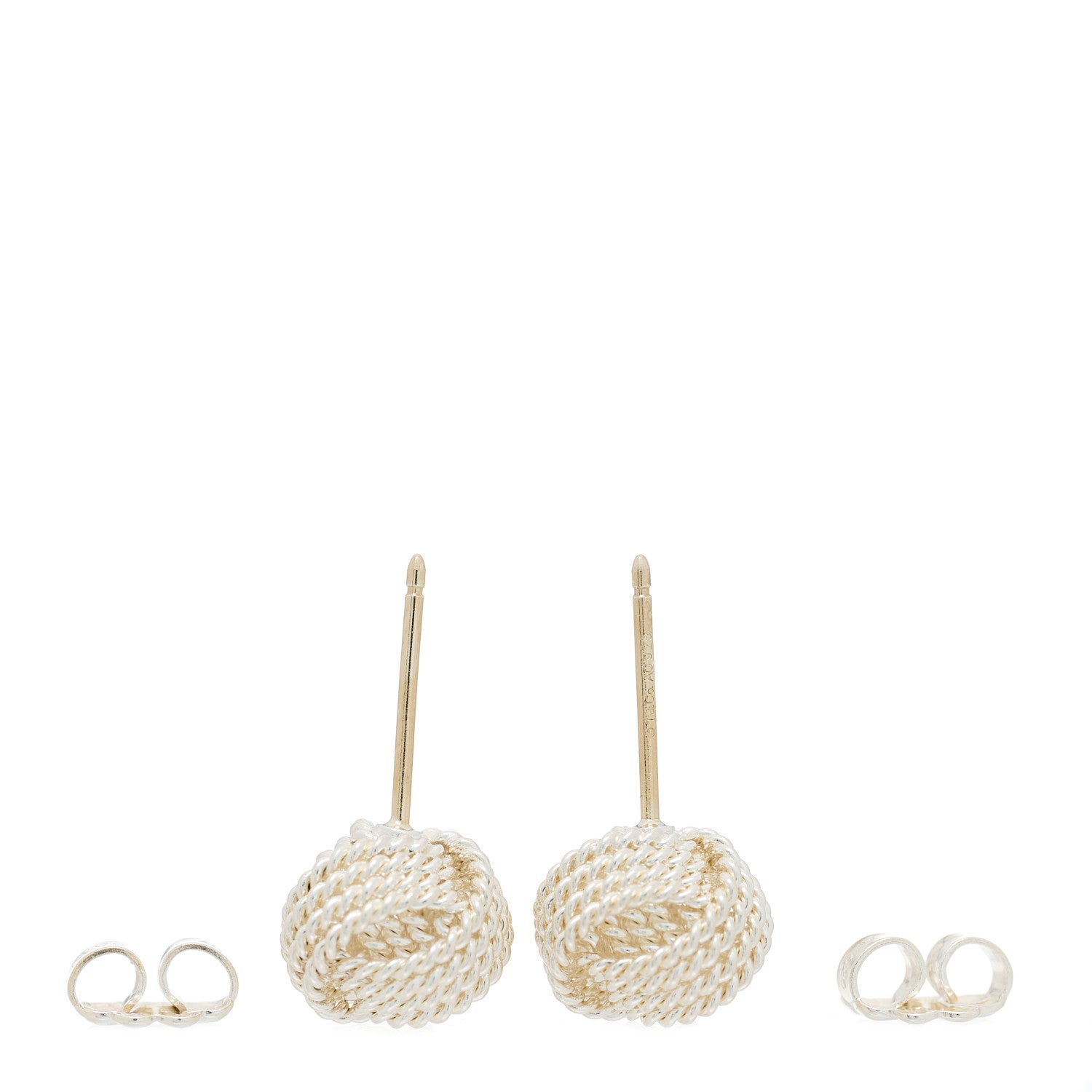 Tiffany Sterling Silver Twist Knot Earrings 3 of 5