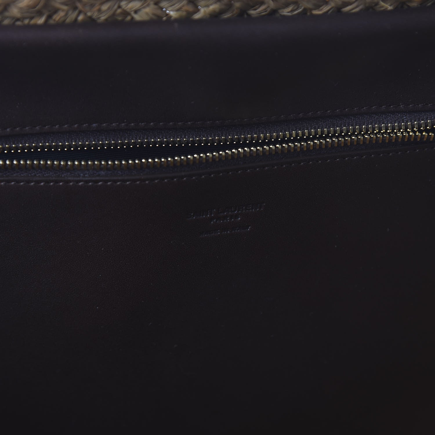 Saint Laurent Raffia Calfskin Medium Panier Tote 8 of 9