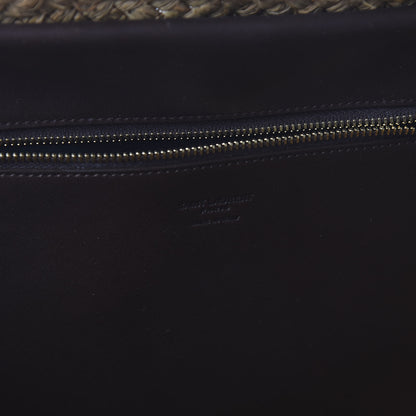 Saint Laurent Raffia Calfskin Medium Panier Tote 8 of 9