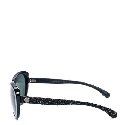 Chanel Acetate Tweed CC Sunglasses 5241 Black 3 of 6