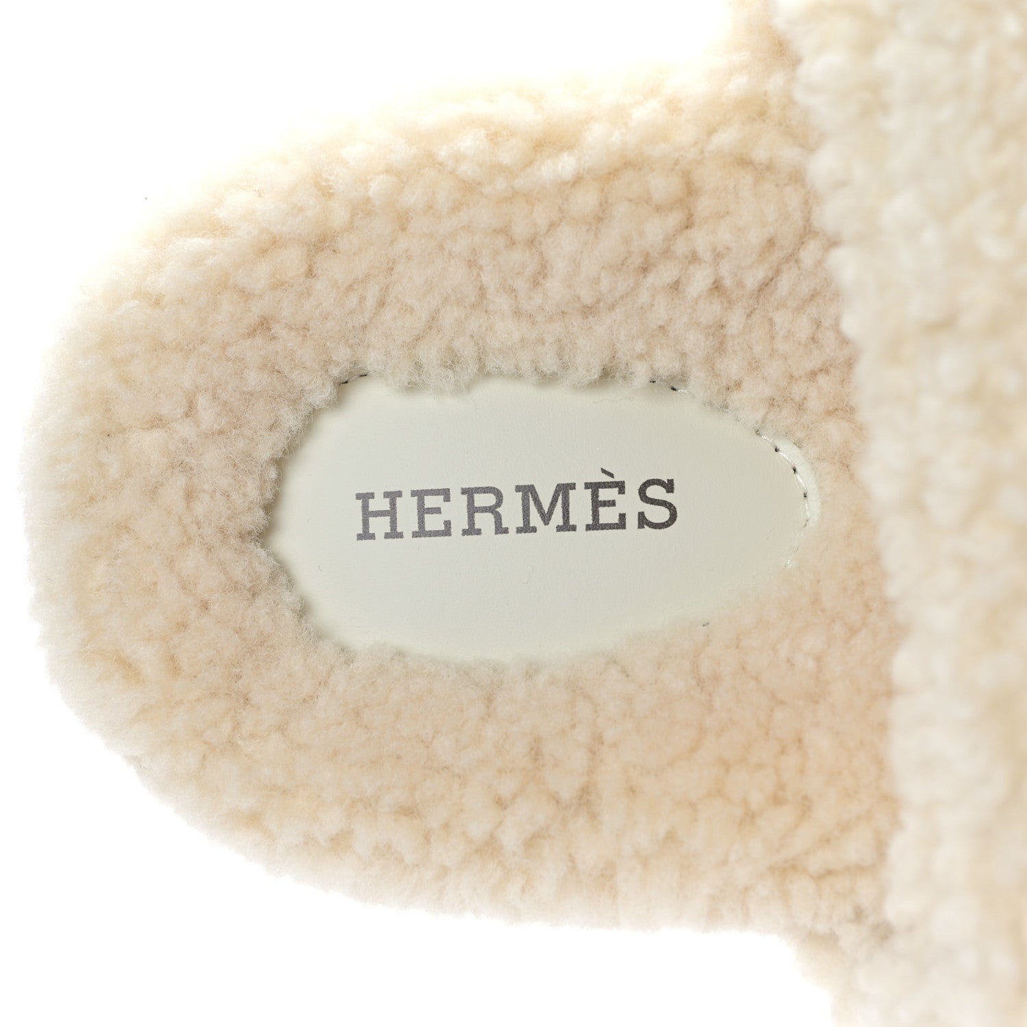 Hermes Woolskin Womens Chypre Sandals 38 Ecru 7 of 7