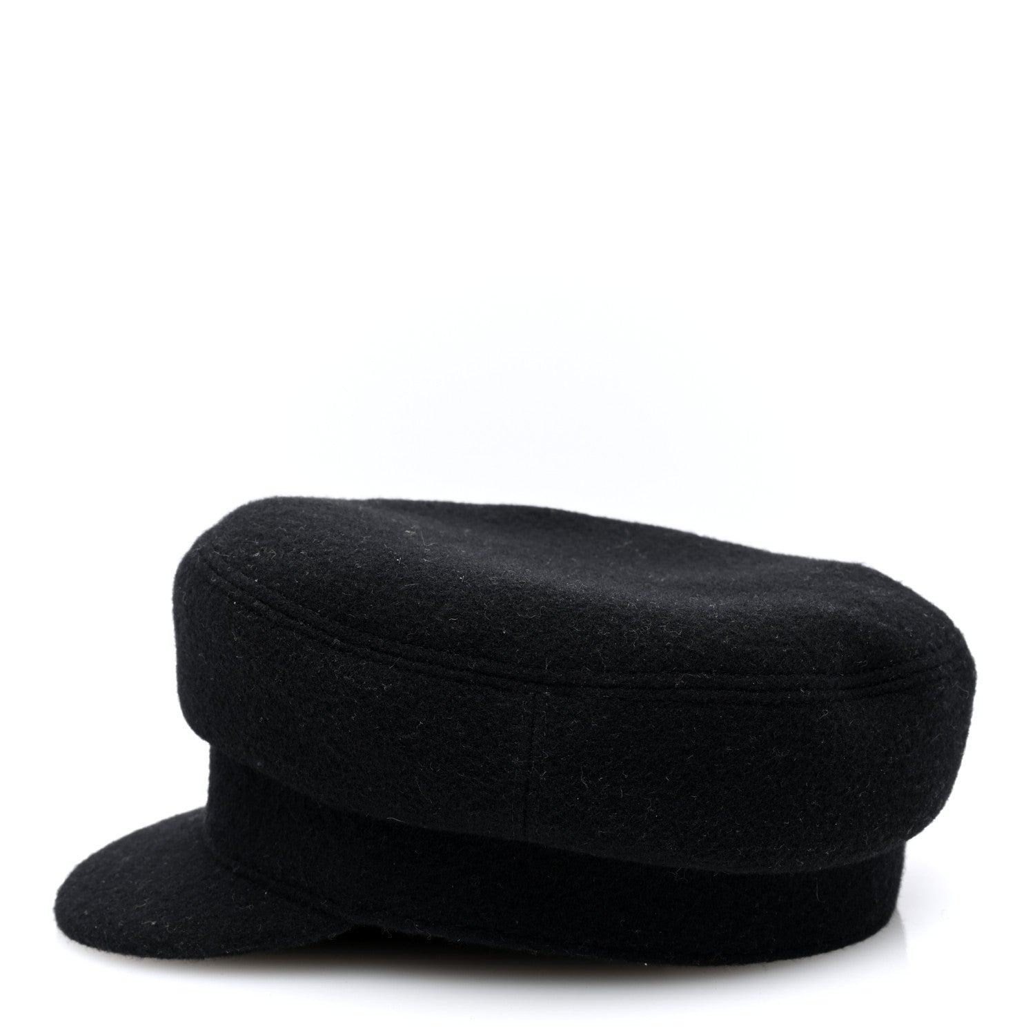 Hermes Wool Cashmere Womens Casquette Giulietta Cabourg Cliquetis Cap 56 Black 5 of 8