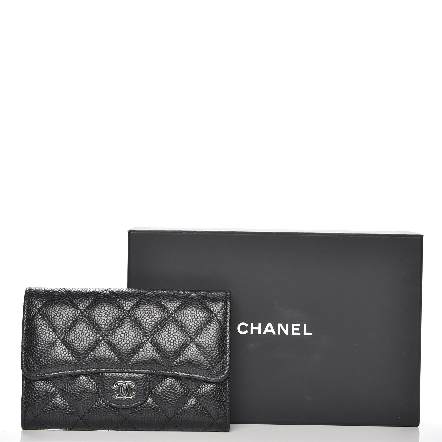 Chanel Caviar Quilted Small Flap Wallet Black 8 of 8