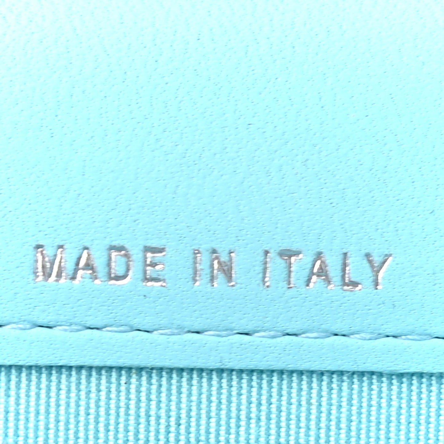 Lambskin Quilted Flap Card Holder Wallet Light Blue