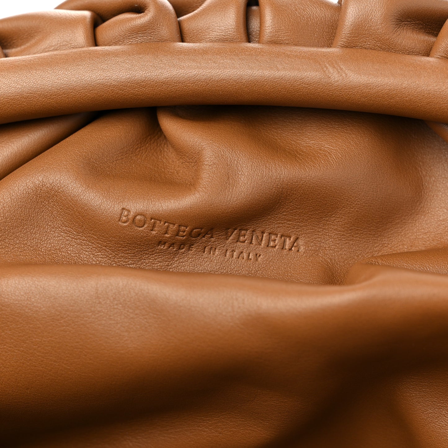Smooth Butter Calf The Pouch Oversized Clutch Cammello
