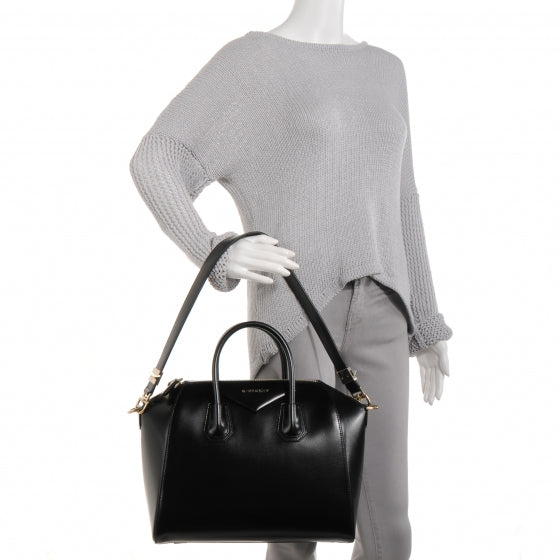 Givenchy Shiny Lord Calfskin Medium Antigona Black 2 of 10