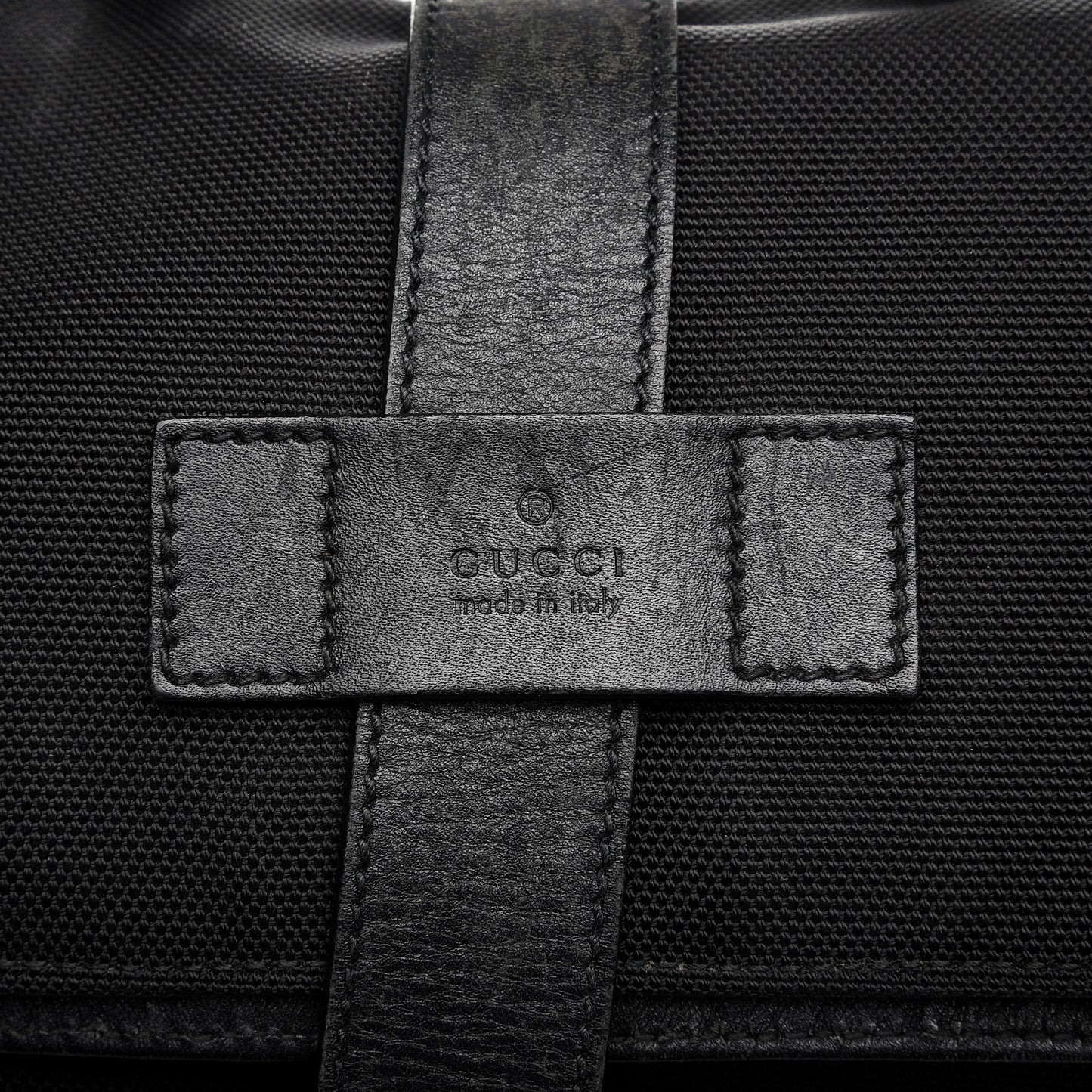 Techno Canvas Web Single Buckle Backpack Black