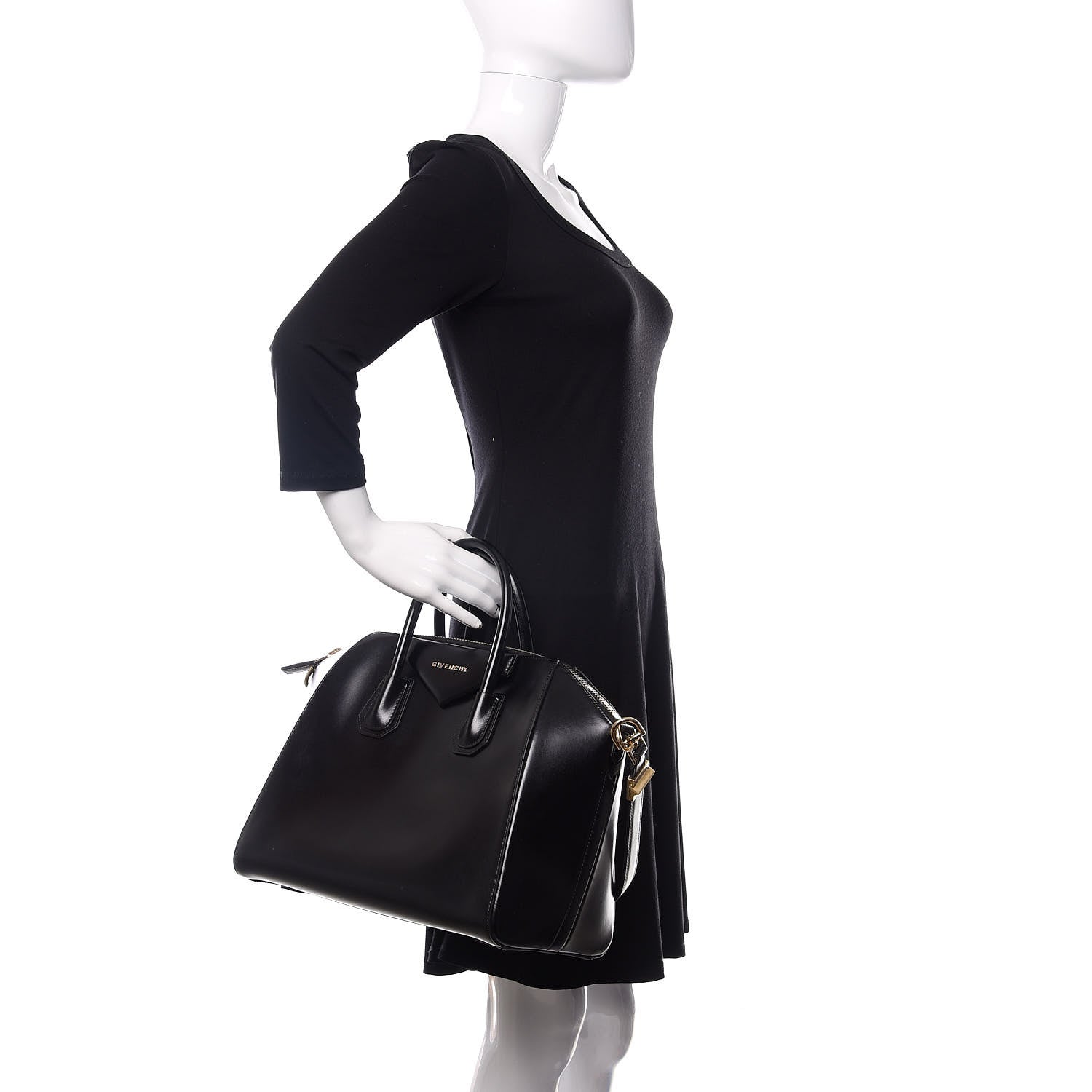 Givenchy Shiny Lord Calfskin Medium Antigona Black 3 of 15