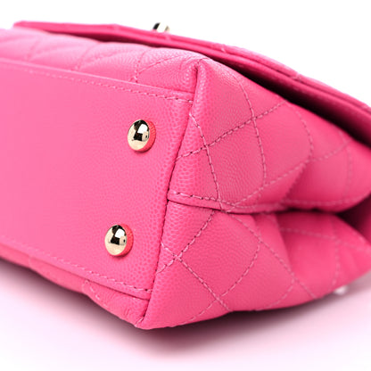 Chanel Caviar Quilted Extra Mini Coco Handle Flap Rose 9 of 10