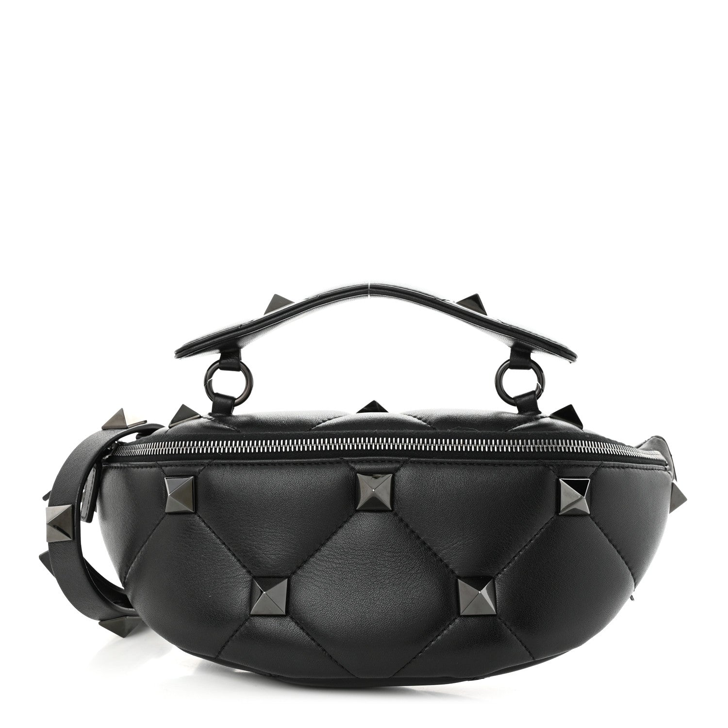Valentino Garavani Nappa Monochrome Roman Stud Belt Bag Black 1 of 10