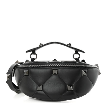 Valentino Garavani Nappa Monochrome Roman Stud Belt Bag Black 1 of 10