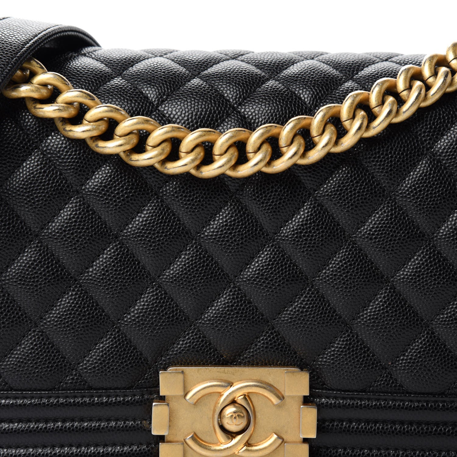 Chanel Caviar Quilted Medium Boy Flap Black 11 of 11