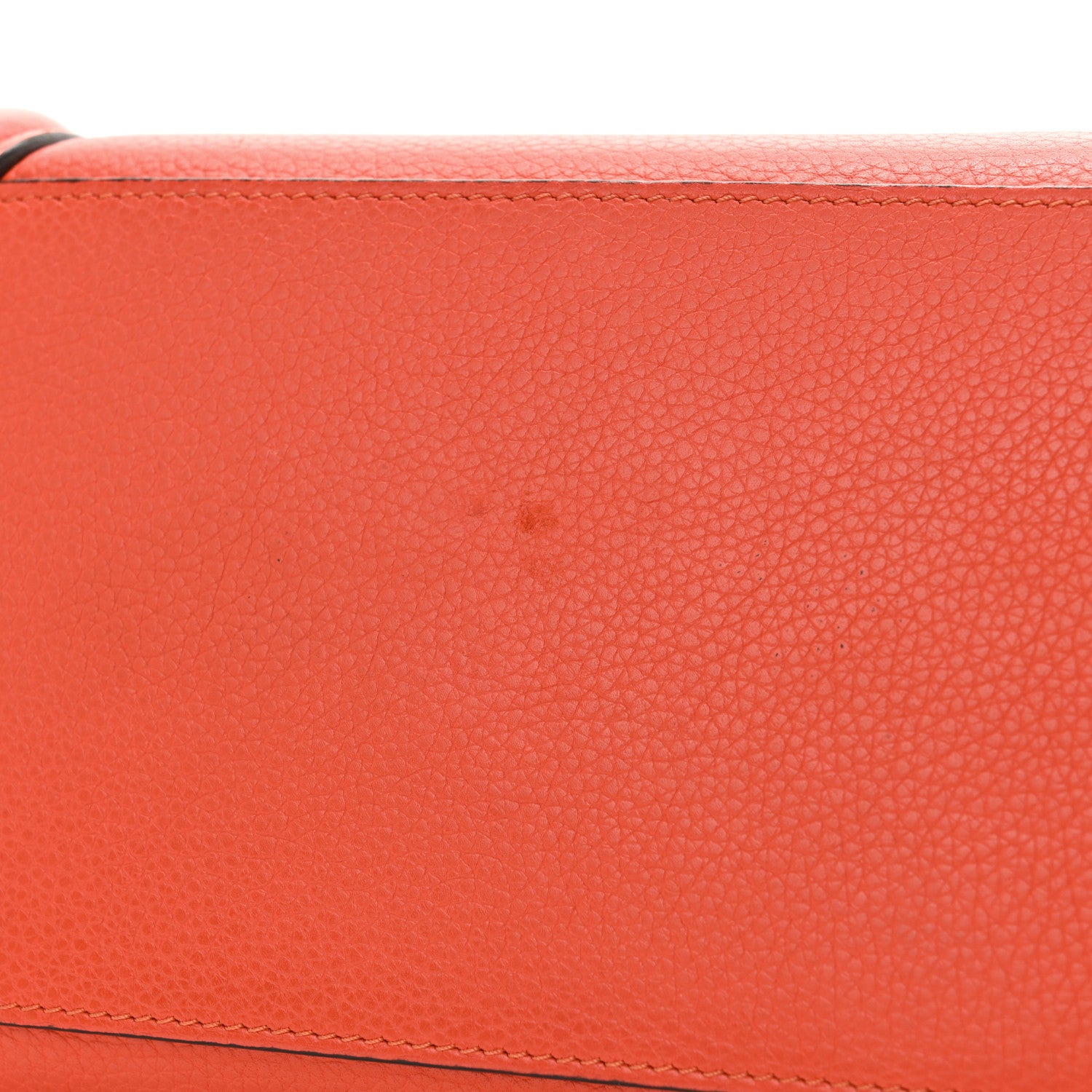 Celine Drummed Calfskin Micro Luggage Vermillion 15 of 17