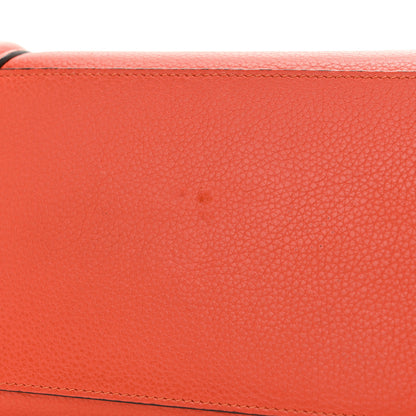 Celine Drummed Calfskin Micro Luggage Vermillion 15 of 17