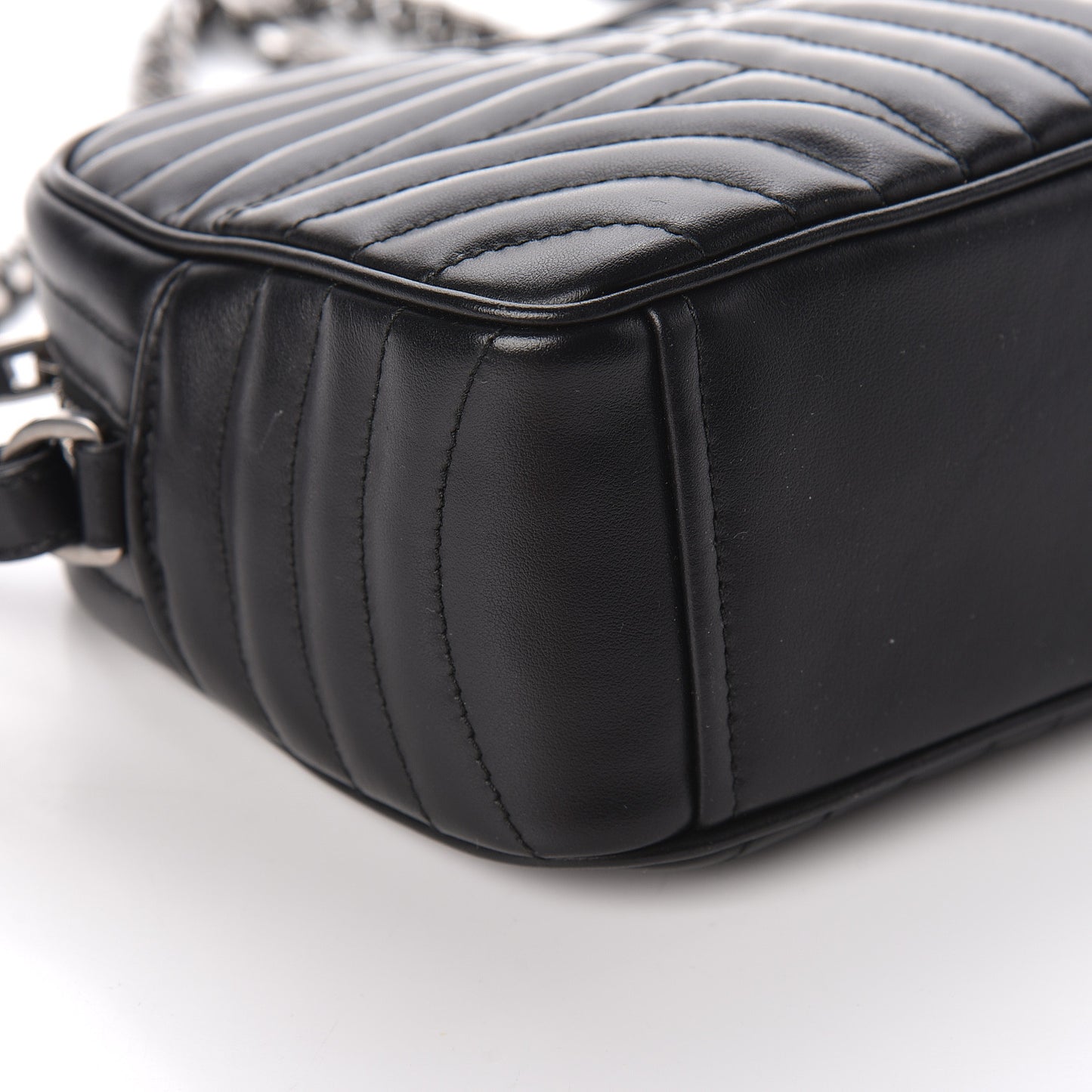 Soft Calfskin Diagramme Crossbody Bag Black