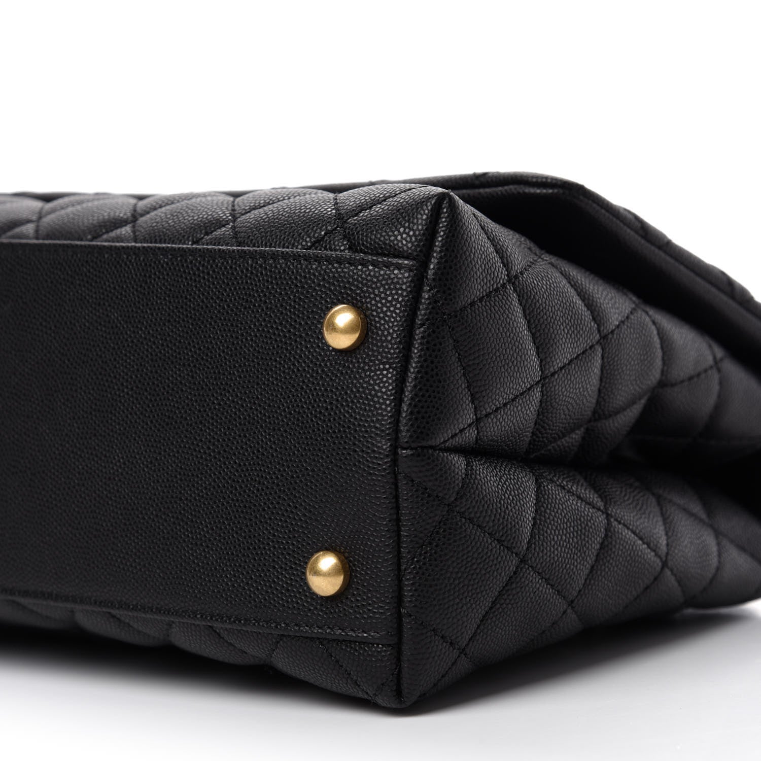 Chanel Caviar Lizard Embossed Quilted Small Coco Handle Flap Black 7 of 11