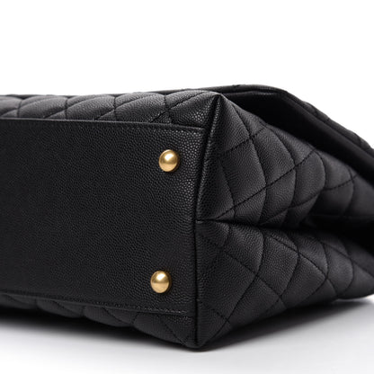 Chanel Caviar Lizard Embossed Quilted Small Coco Handle Flap Black 7 of 11