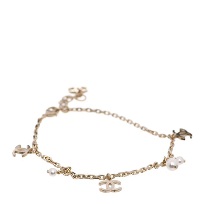 Chanel Pearl CC Chain Anklet Gold 1 of 5