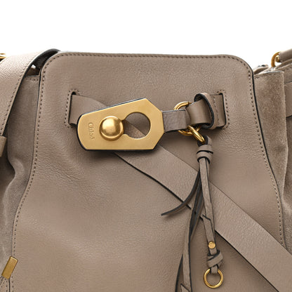 Chloe Suede Calfskin Medium Owen Bucket Bag Motty Grey 8 of 14