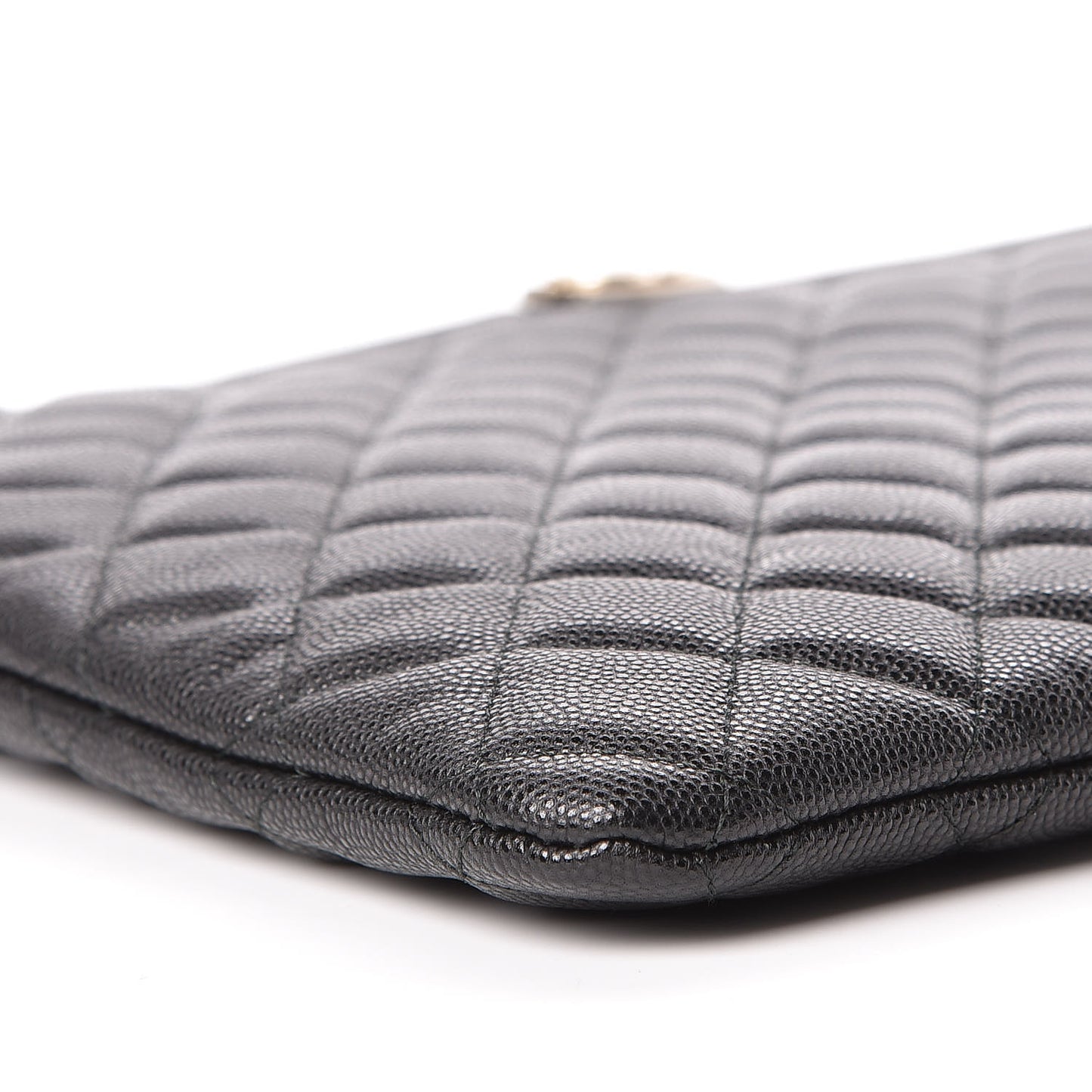 Caviar Quilted Large Boy Cosmetic Case Black