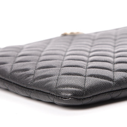 Chanel Caviar Quilted Large Boy Cosmetic Case Black 8 of 11