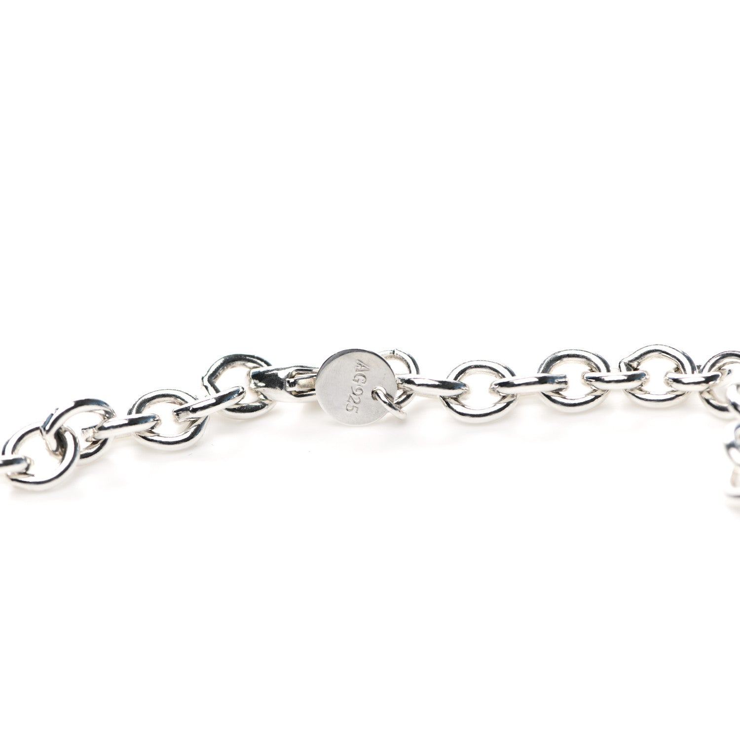 Tiffany Sterling Silver Rubedo Heart Tag Lariat Necklace 5 of 6