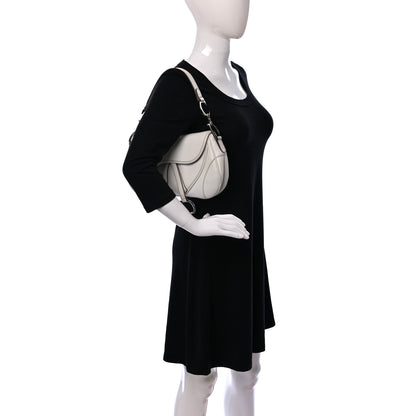 Christian Dior Calfskin Double Saddle Bag White 2 of 20
