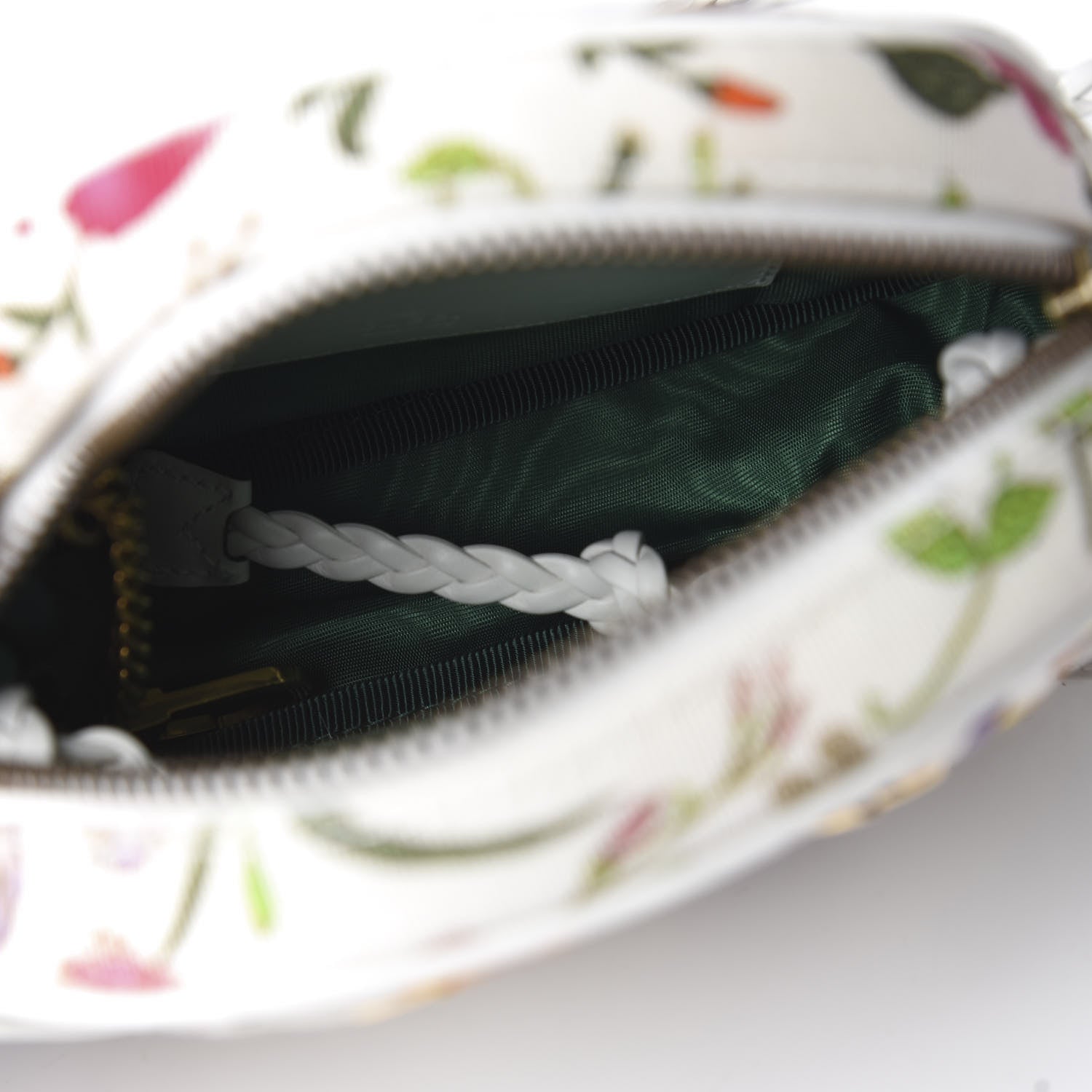 Gucci Canvas Flora Floral Trapuntata Mini Zumi Dome Shoulder Bag White 4 of 9