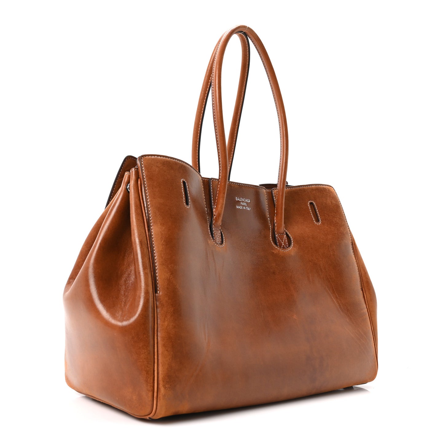 Vegetable Tanned Lambskin Medium Bel Air Carry All Bag Tan Cowboy