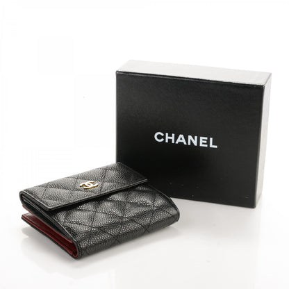 Chanel Caviar Quilted Compact French Flap Wallet 4 of 8