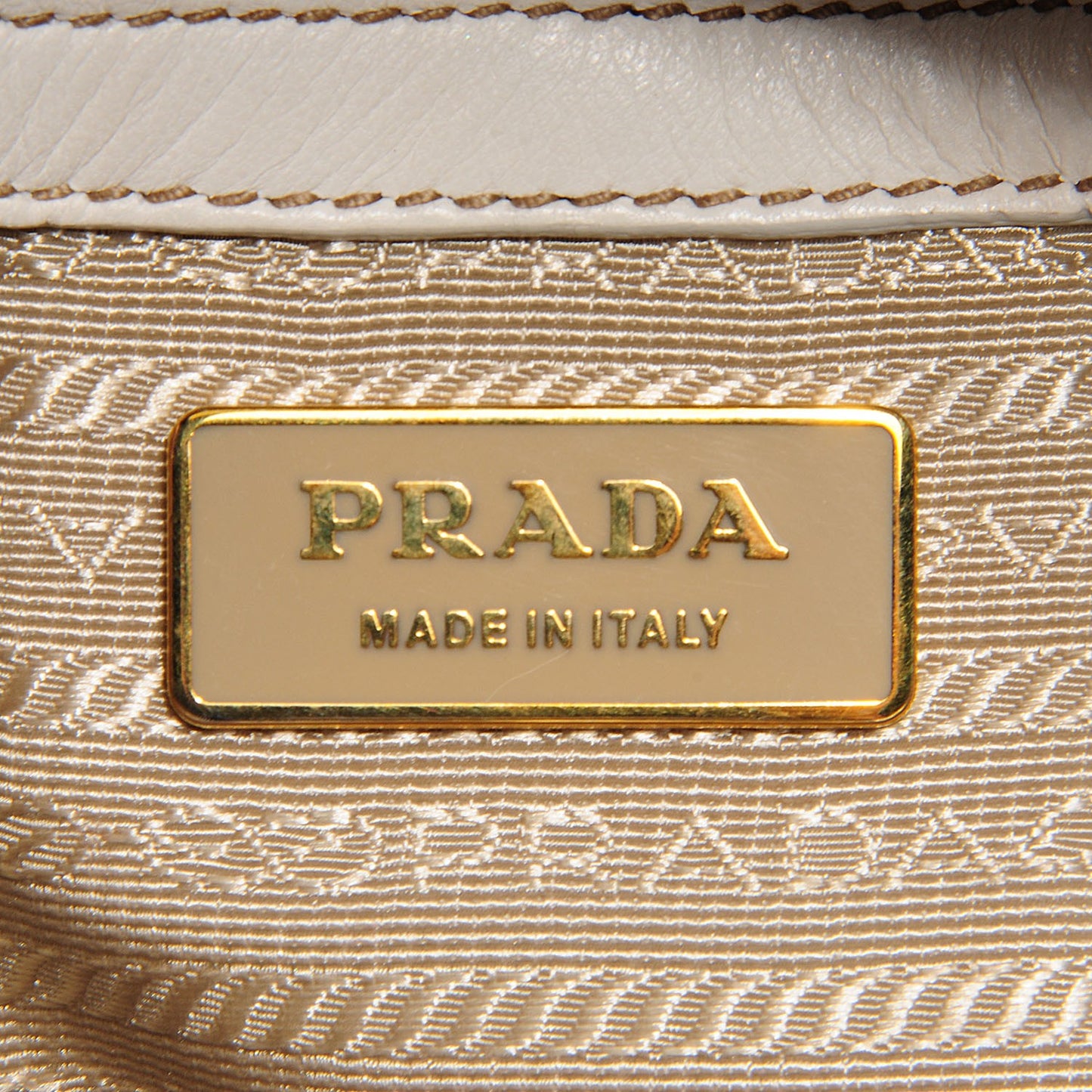 Nappa Gaufre Shopping Satchel White