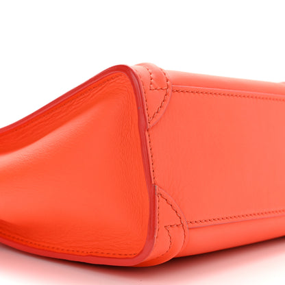 Celine Smooth Calfskin Nano Luggage Fluo Orange 8 of 11