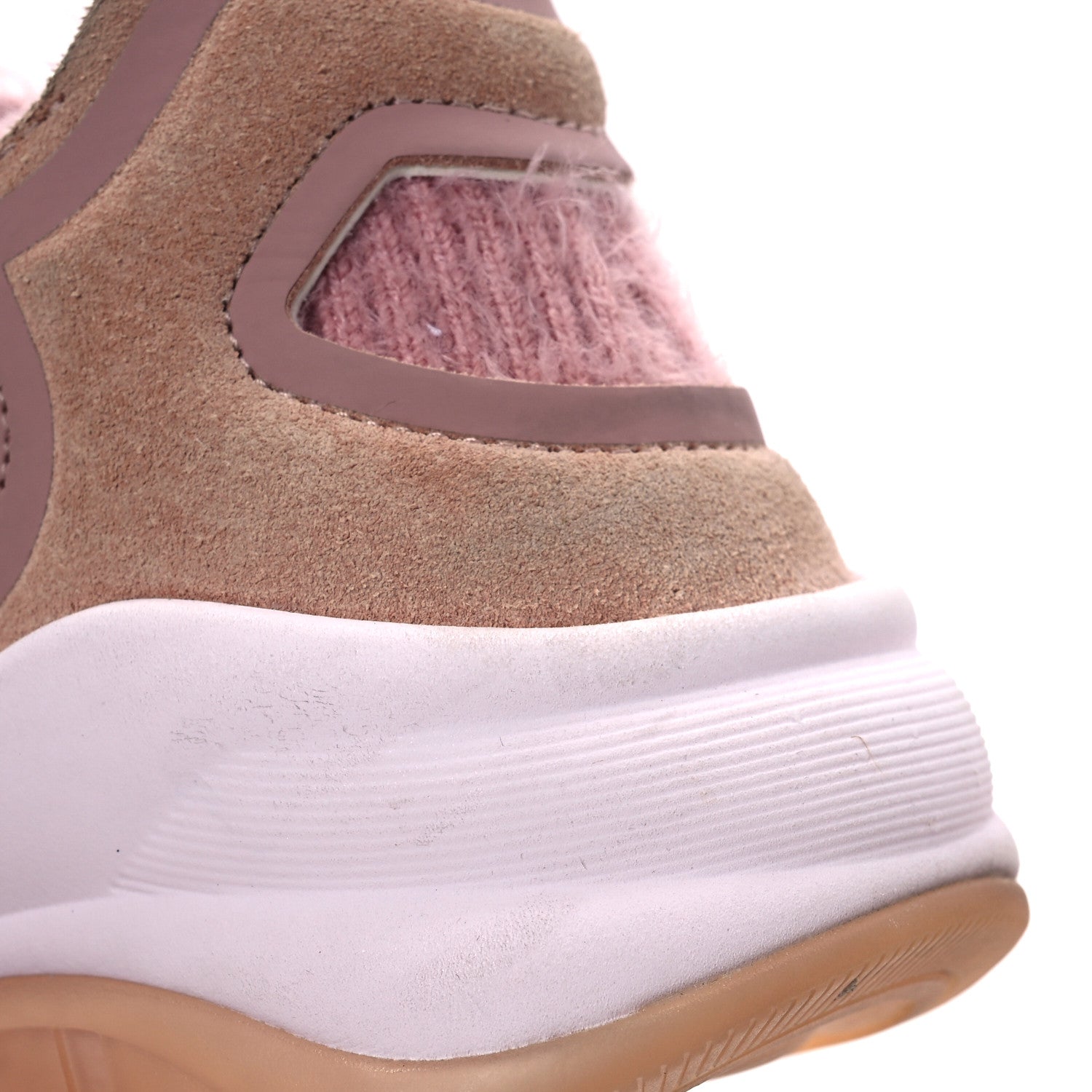 Chanel Suede Calfskin Stretch Fabric CC Sneakers 36.5 Pink 11 of 12