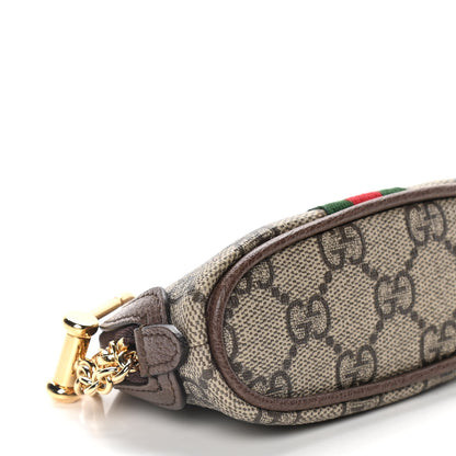 Gucci GG Supreme Monogram Web Ophidia Dome Key Pouch Beige New Acero 6 of 8