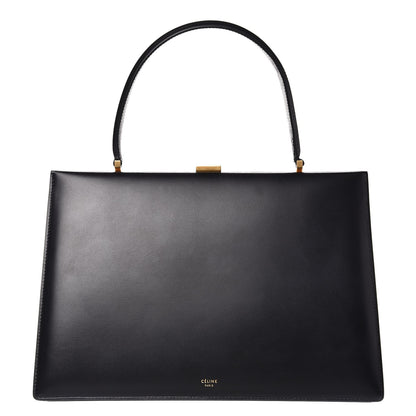 Celine Patina Box Calfskin Medium Clasp Bag Black 1 of 7