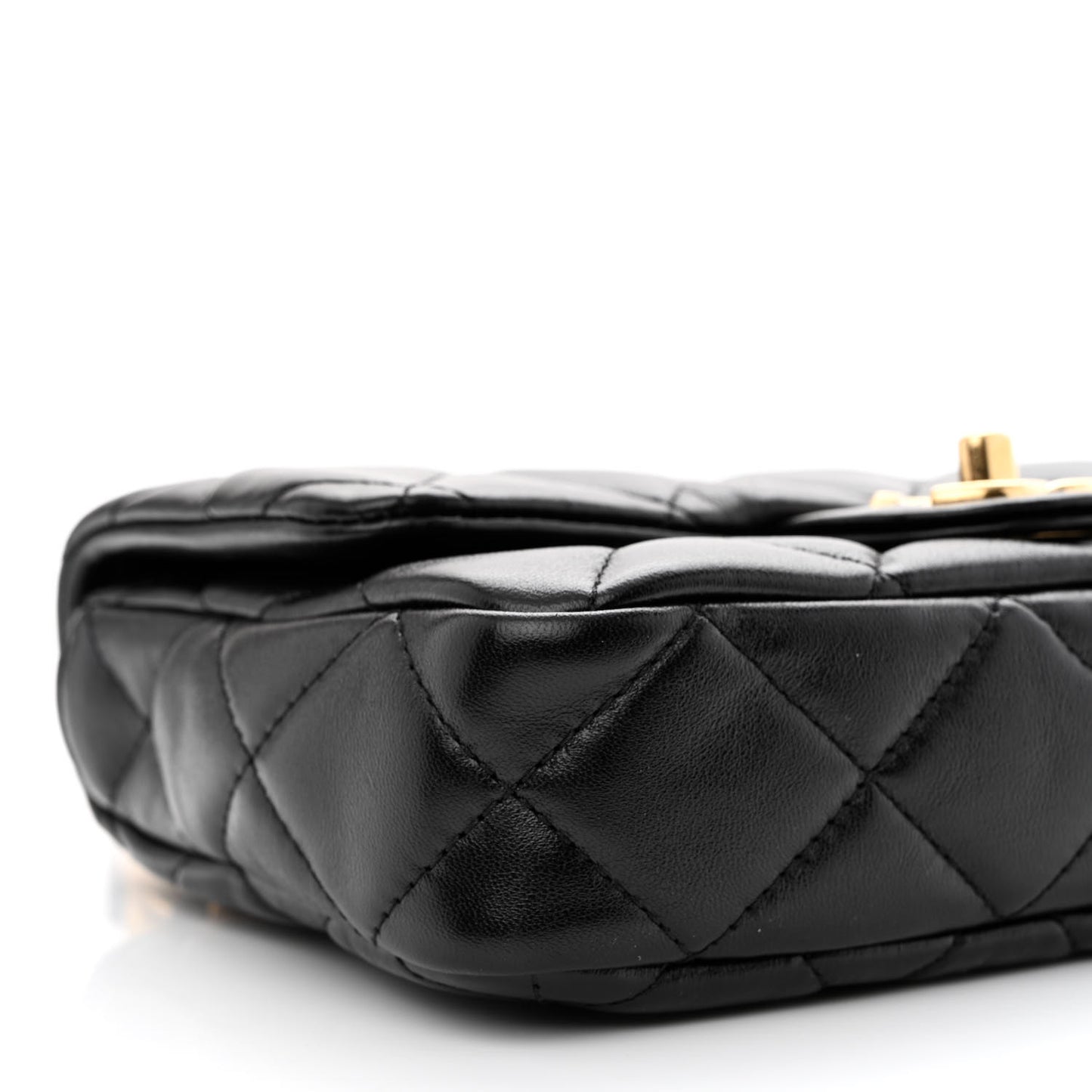 Lambskin Quilted Small Funky Town Flap Black