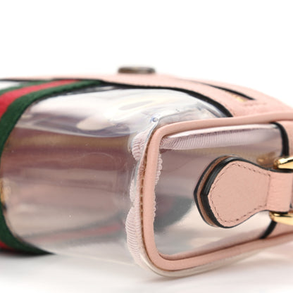 Gucci Vinyl Web Mini Ophidia Transparent Shoulder Bag Perfect Pink 8 of 8