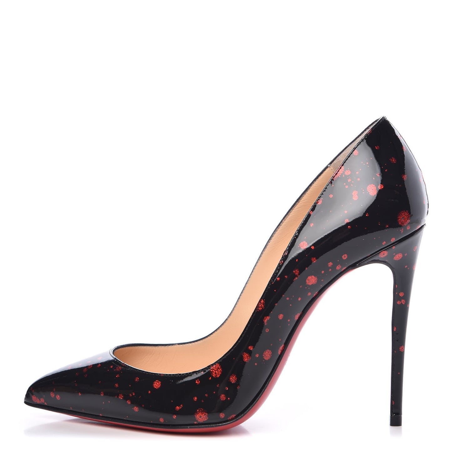 Patent Pollock Pigalle Follies 100 Pumps 37 Black Red