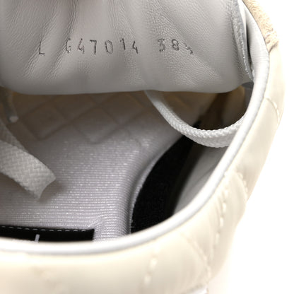 Chanel Nylon Suede Quilted Womens Sneakers 38.5 White 9 of 9