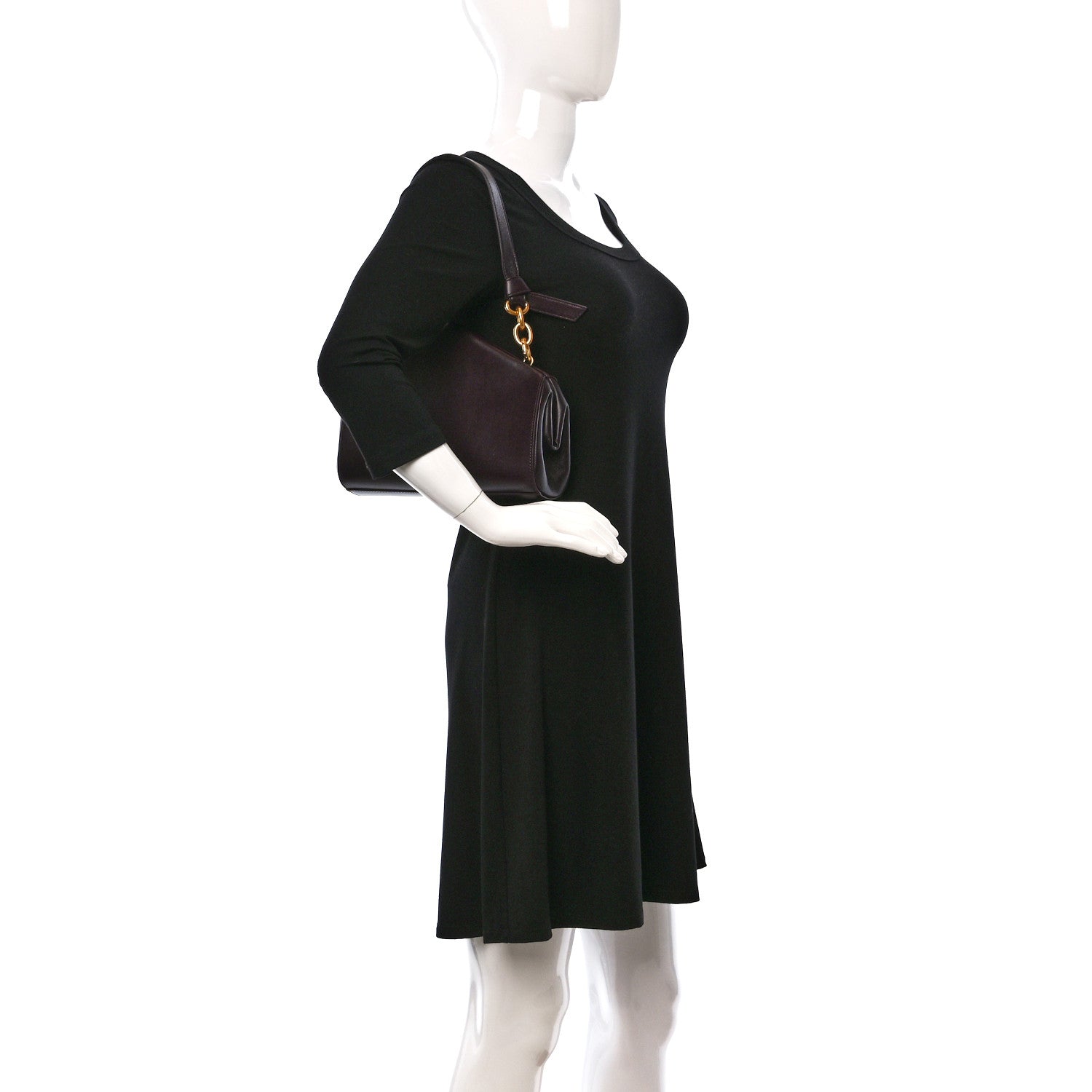 Bottega Veneta Nappa Angular Chain Knot Clutch Grape 2 of 8