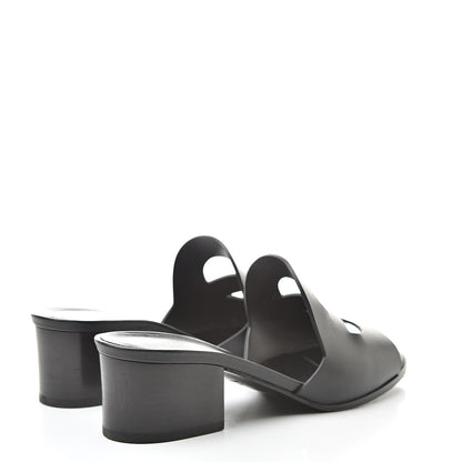 Hermes Calfskin Mona Sandals 35.5 Black 4 of 11