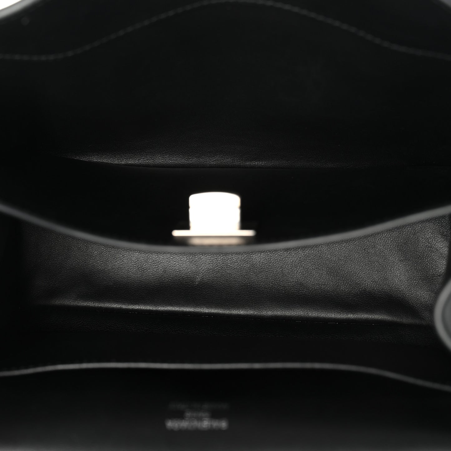 Natural Smooth Calfskin Mini Rodeo Top Handle Handbag Black