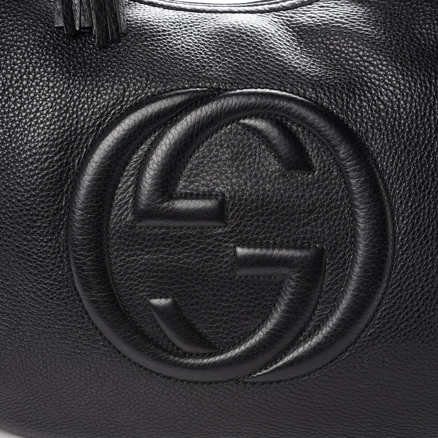 Gucci Pebbled Calfskin Soho Hobo Black 11 of 13