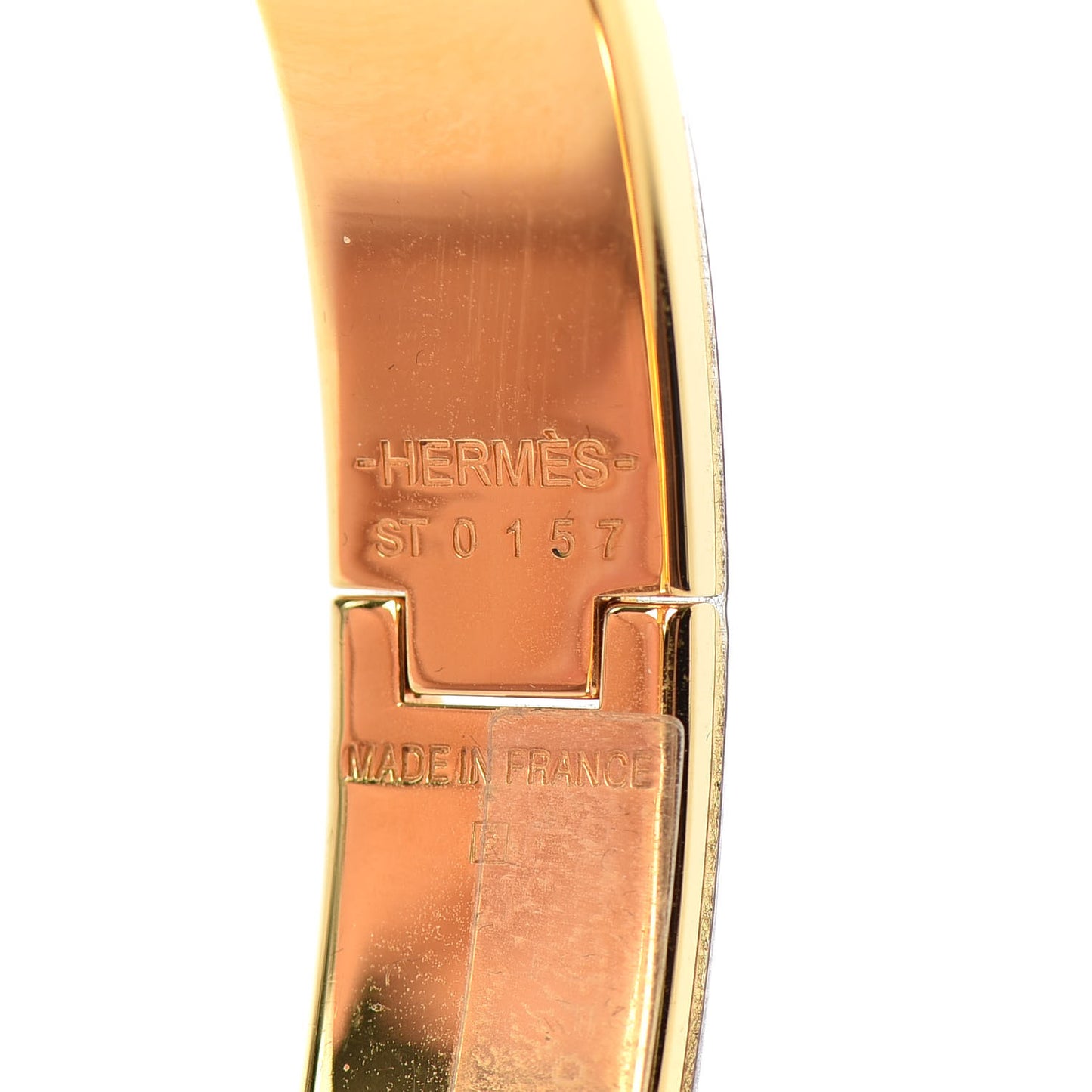 Enamel Narrow Clic Clac H Bracelet PM Black
